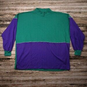 Laps Women's Size 3X Vintage Two Tone Green And Purple Casual Sweater #1611